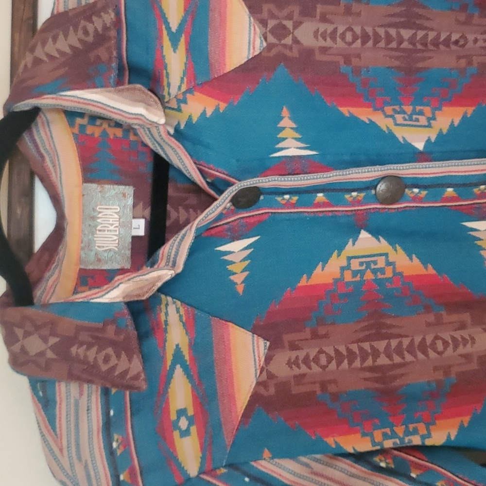 Wester Aztec Button Down Shirt - image 2